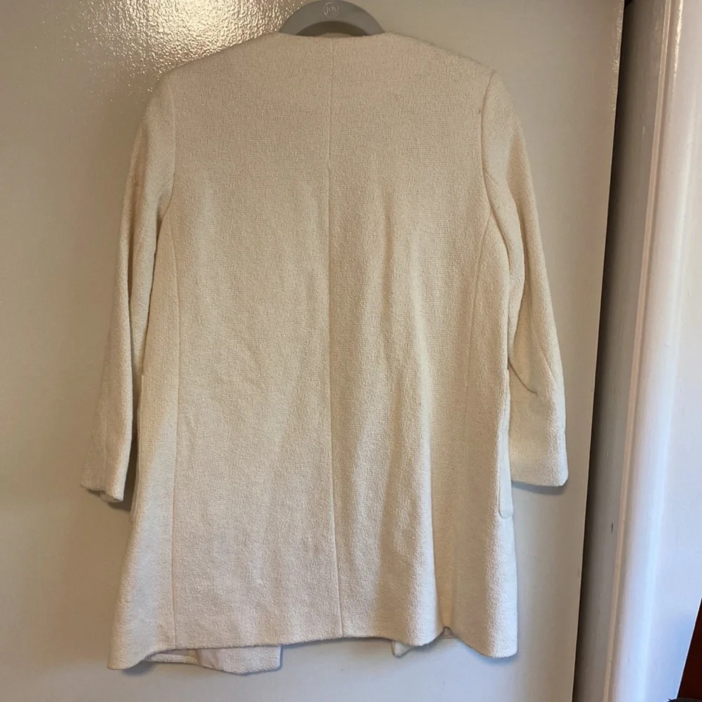 Zara basic ivory coat - Picture 4 of 4